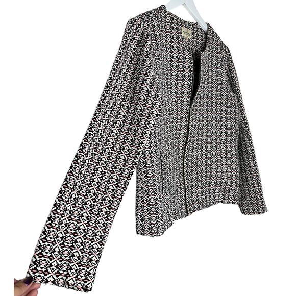 Marine Layer Woven Print Full Zip Jacket Blazer Geometric Pattern Size Large - Picture 3 of 7